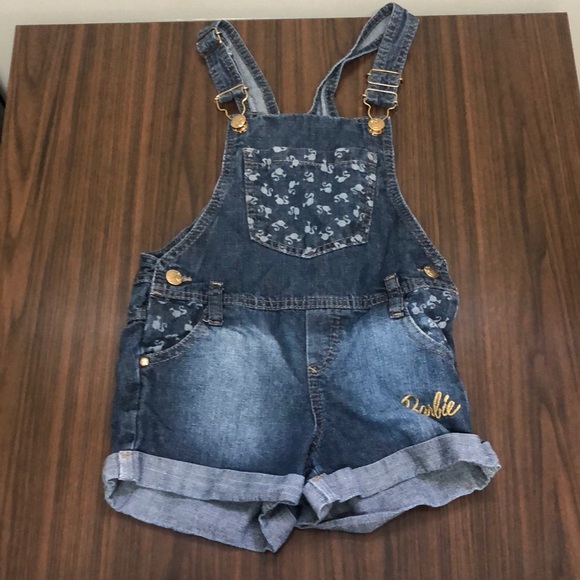 Barbie Other - (3 for $18) Size 4 Girls Barbie Jean Shortalls